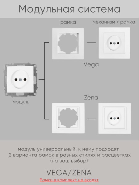 Рамка для выключателя El-Bi Vega / 510-010300-250 (кремовый)