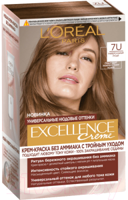 Крем-краска для волос L'Oreal Paris Excellence Creme 7U (универсальный русый)