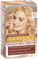 Крем-краска для волос L'Oreal Paris Excellence Creme 10U (универсальный очень-очень светло-русый) - 