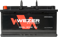 Автомобильный аккумулятор Wezer 800A L+ / WEZ100800L (100 А/ч) - 