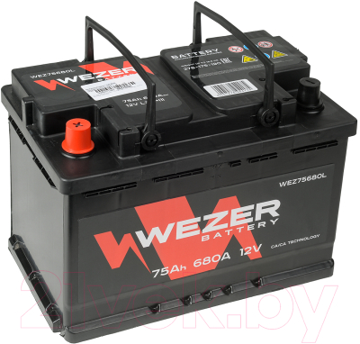 Автомобильный аккумулятор Wezer 680A L+ / WEZ75680L (75 А/ч)