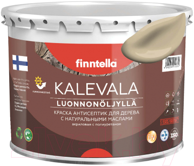 Краска Finntella Kalevala Матовая Karamelli / F-13-1-3-FL068 (2.7л, песочный)