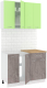 Кухонный гарнитур Кортекс-мебель Корнелия Лира-лайт 1.1м (зеленый/оникс/дуб бунратти) - 