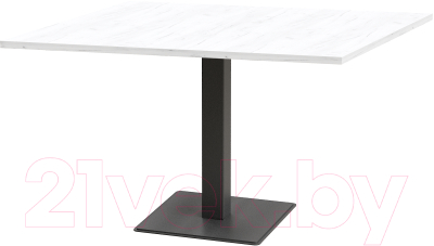 Обеденный стол Millwood Хельсинки Л18 100x70 (дуб белый Craft/металл черный)