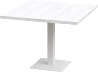 Обеденный стол Millwood Хельсинки Л18 90x90 (дуб белый Craft/металл белый) - 