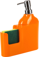 Дозатор моющего средства с губкой Primanova Veroni D-13161 (оранжевый) - 