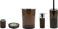 Набор аксессуаров для ванной и туалета Primanova Lenox M-SAS03-25 (прозрачный/дымчатый) - 
