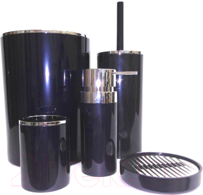 Набор аксессуаров для ванной и туалета Primanova Lenox M-SAS03-13 (темно-синий)