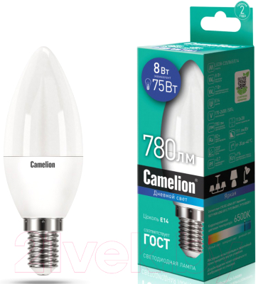 Лампа Camelion LED8-C35/865/E14 / 13370