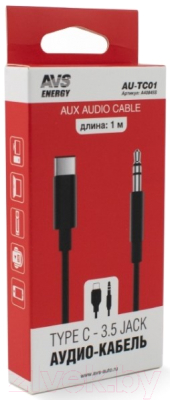 Изображение товара Кабель AVS Type C - 3.5 Jack AU-TC01 / A40845S (1м)