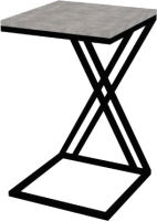 Приставной столик TMB Loft Детройт (чикаго светло-серый/черный матовый) - 