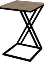 Приставной столик TMB Loft Детройт (дуб денвер трюфель/черный матовый) - 
