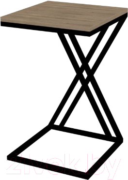 Приставной столик TMB Loft Детройт (дуб денвер трюфель/черный матовый)