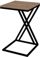 Приставной столик TMB Loft Детройт (дуб давос трюфель/черный матовый) - 