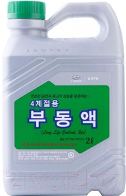 Антифриз Hyundai/KIA Mobis Long Life Coolant концентрат / 0710000200 (2л, зеленый)