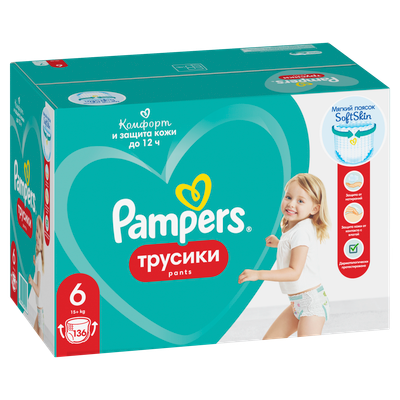Подгузники-трусики детские Pampers Pants 6 Extra Large (136шт) - 