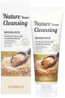 Пенка для умывания FoodaHolic Nature Foam Cleansing Brown Rice (150мл) - 