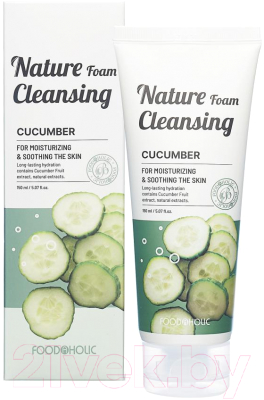 Пенка для умывания FoodaHolic Nature Foam Cleansing Cucumber  (150мл)