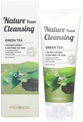 Пенка для умывания FoodaHolic Nature Foam Cleansing Green Tea (150мл)