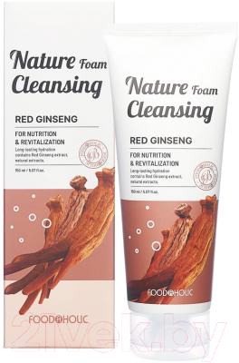 Пенка для умывания FoodaHolic Nature Foam Cleansing Red Ginseng (150мл)