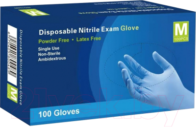 Перчатки одноразовые Nitrile Gloves Нитриловые (M, 100шт)
