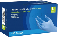 Перчатки одноразовые Nitrile Gloves Нитриловые (L, 100шт) - 