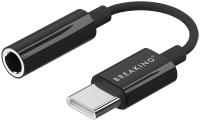 Кабель/переходник Breaking AUX 3.5мм - USB-C / 24560 (черный) - 
