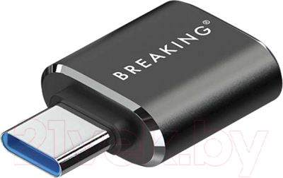 Адаптер Breaking USB-A - USB-C / 24501 (черный)