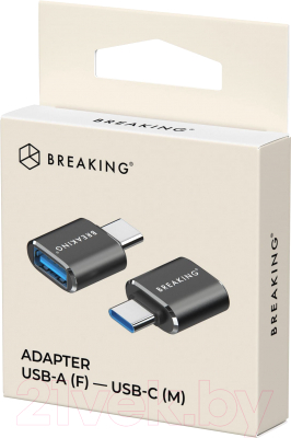 Адаптер Breaking USB-A - USB-C / 24501 (черный)