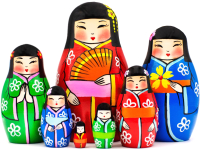 Матрешка сувенирная Брестская Фабрика Сувениров Японская девушка в кимоно 7305 - 