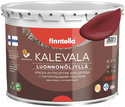 Краска Finntella Kalevala Матовая Viininpu / F-13-1-3-FL130 (2.7л, финский бордовый)