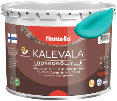 Краска Finntella Kalevala Матовая Akvamariini / F-13-1-3-FL133 (2.7л, бирюзовый)