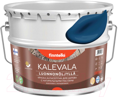 Краска Finntella Kalevala Матовая Sininen Kuu / F-13-1-9-FL003 (9л, лазурно-синий)