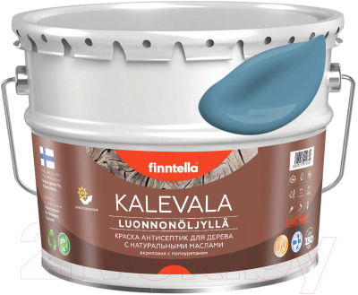 Краска Finntella Kalevala Матовая Terassininen / F-13-1-9-FL013 (9л, пастельный синий)