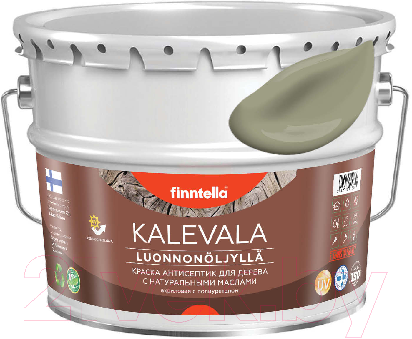 Краска Finntella Kalevala Матовая Khaki / F-13-1-9-FL022