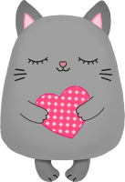 

Подушка-игрушка Maxitoys Antistress, Сплюшка котик / MT-H041902
