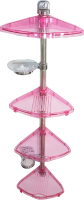 Полка для ванной Primanova M-N12-22 (прозрачный/розовый) - 