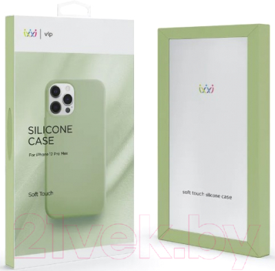 Чехол-накладка VLP Silicone Case для iPhone 12 ProMax / vlp-SC20-67LG (светло-зеленый)