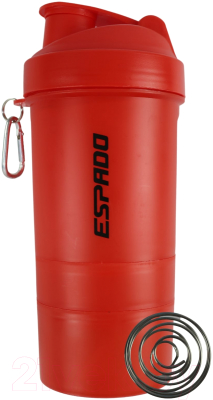 Шейкер спортивный Espado ES906 (400мл, красный)