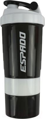 Шейкер спортивный Espado ES905 (500мл, черно-белый)