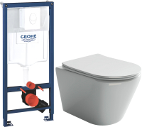 

Унитаз подвесной с инсталляцией Ceramica Nova, Rimless CN1804 + 38722001