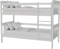 Двухъярусная кровать детская Kinderwood Вуди-4 160x80 (без ящиков, белый) - 