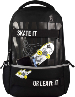 Школьный рюкзак Феникс+ Скейт Арт / 59318 (черный) - 