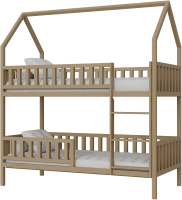 Стилизованная кровать детская Kinderwood Вуди-5 160x80 (без ящиков, бесцветный) - 