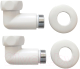 Комплект фитингов для полотенцесушителя Smart 741SCH1005Ral9016 - 