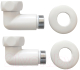 Комплект фитингов для полотенцесушителя Smart 741SCH1010Ral9016 - 