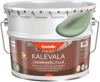 Краска Finntella Kalevala Матовая Pastellivihrea / F-13-1-9-FL042 (9л, светло-зеленый хаки) - 