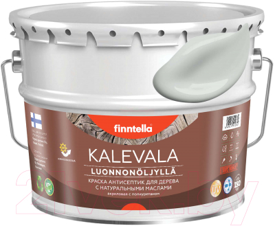 Краска Finntella Kalevala Матовая Tuhka / F-13-1-9-FL063 (9л, светло-серый)
