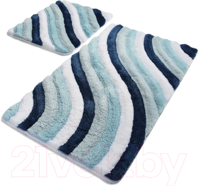 Набор ковриков для ванной и туалета Primanova Colorful DR-63001 (голубой)