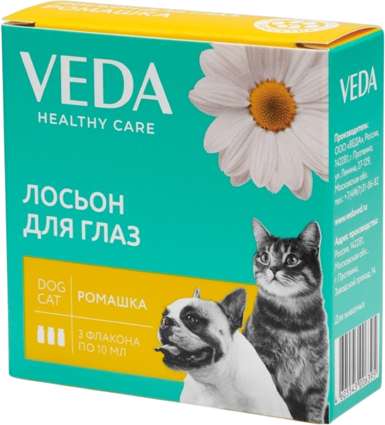 Лосьон для лечения глаз у животных Veda Ромашка / 3006395